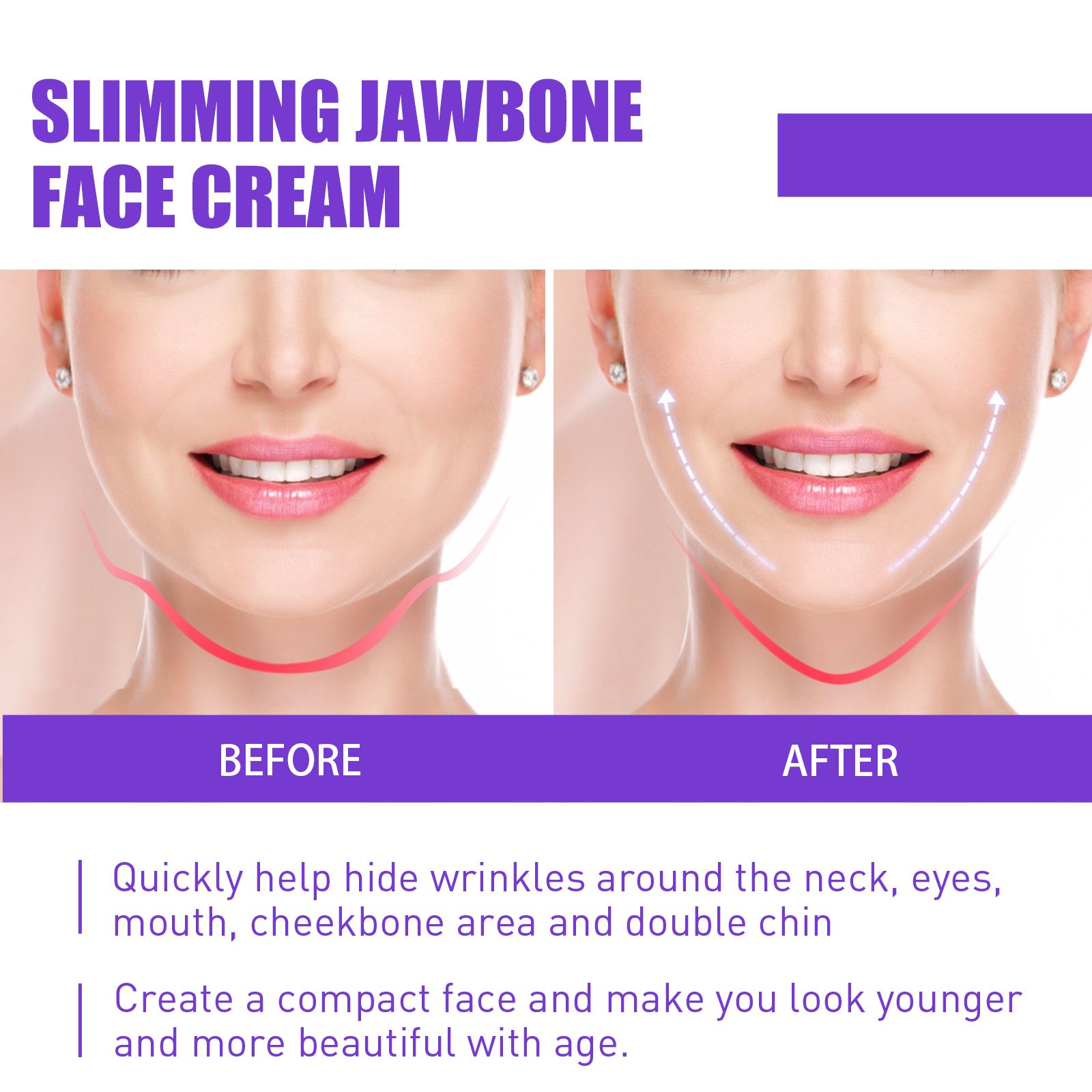 Jaysuing V Face Firming Cream Tightening Contour Firming Lifting Chin Sagging Face Skin Massage Cream